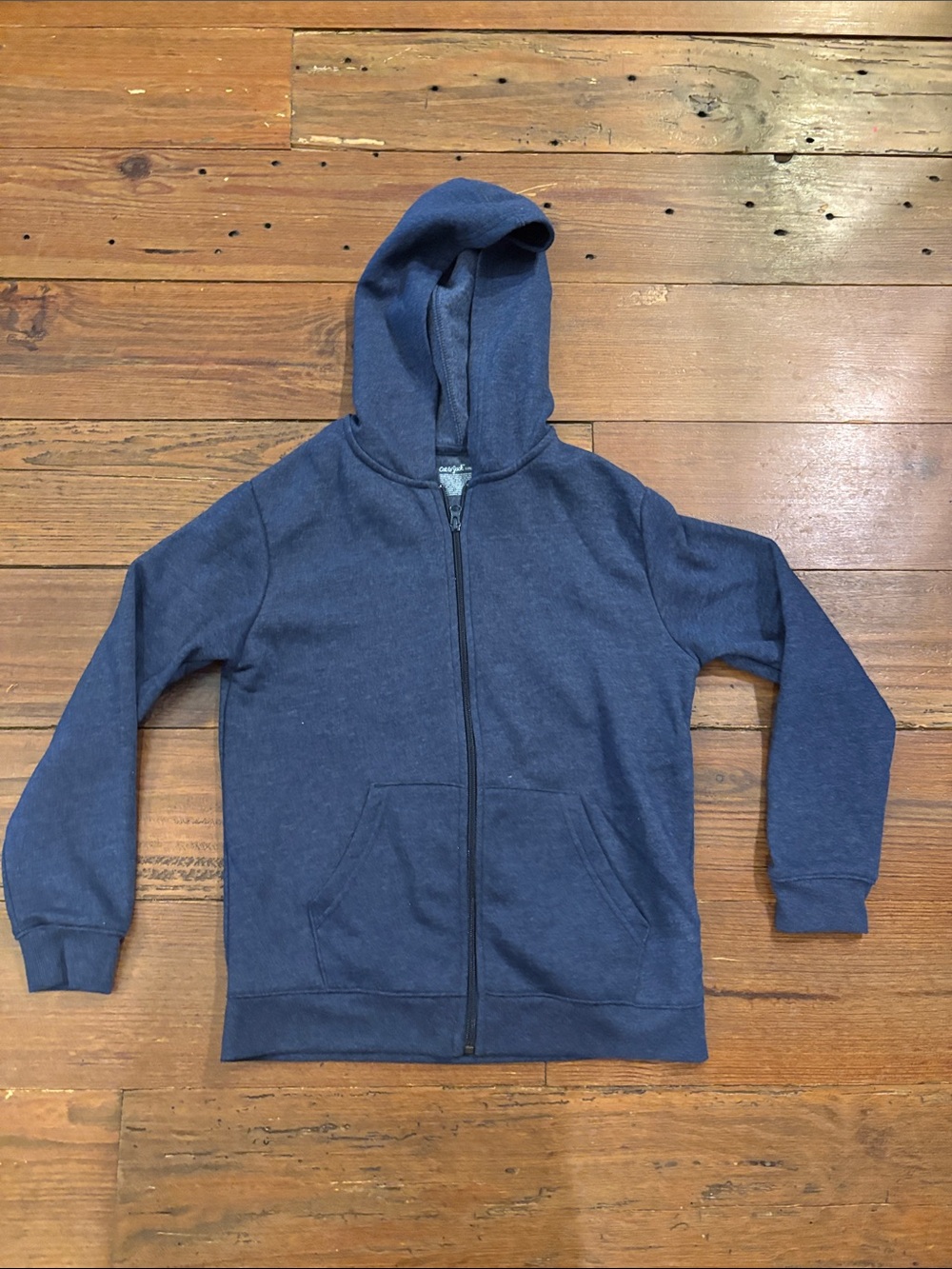 Cat & Jack Navy-Gray Zip Front Hoodie